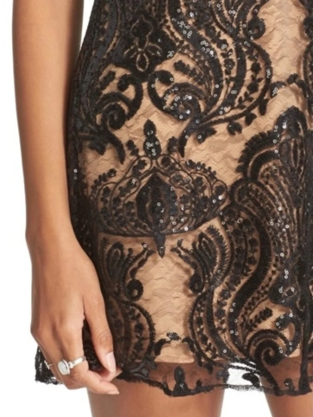 Free People Night Shimmers Mini Dress Size 10